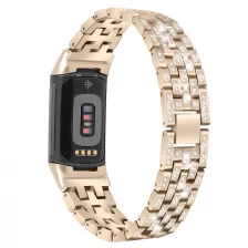 China CBFC5-29 Glänzende Diamant-Metall-Bands für Fitbit-Ladung 5 Smart Watch Hersteller