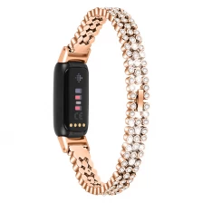 Çin CBFL06 Sıcak Satış Lüks Elmas Bileklik Saat Kayışı Metal Bant Fitbit Luxe Aksesuarları için üretici firma