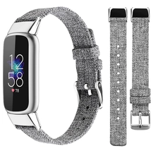 China CBFL12 Wholesale Factory Price Canvas Watch Strap Band For Fitbit Luxe Wristband Smart Bracelet manufacturer