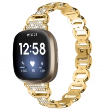 China CBFV21 Diamond metal roestvrijstalen armbandband Smart Watch Band voor Fitbit Versa 3 fabrikant