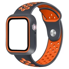China CBIW1042 Trendybay 40mm 44mm Apple Wtach Sport Rubber Watch Strap With Silicone Watch Case manufacturer