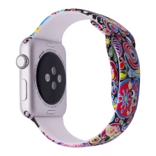 China CBIW1050 Trendybay patroon bedrukt sport zachte rubberen horlogeband voor iWatch fabrikant