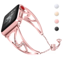 Cina CBIW1053 Luxury Bling Strass Metal Watch Strap per Apple Watch produttore