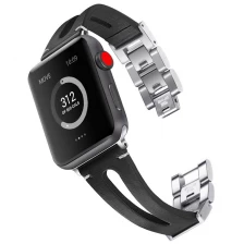 Cina Cinturino cinturino in vera pelle CBIW126 in acciaio inossidabile per Apple Watch 1 2 3 produttore