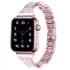 porcelana Bandas de reloj de metal CBIW213 Fashion Bling Rhinestone para Apple Watch Series 5 4 3 2 1 fabricante