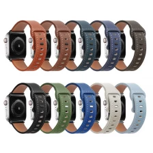 China CBIW447 Luxe echte lederen horlogebanden voor Apple Watch Ultra 49mm 8 7 45mm 41 mm 6 5 44 mm 40mm 4 3 42 mm 38 mm 38 mm fabrikant