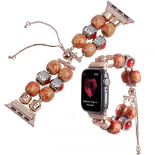 Chine CBIW462 Charme de luxe à la main Bijoux de bricolage bricolage Bracelet en perles pour une montre Apple 41mm 45mm 42mm 38mm 40mm 44mm 44mm fabricant