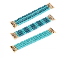 Chine CBIW471 Bande de montre Bracelet en perles de cristal pour Apple Iwatch Series 7/6/5/4/3/2 SE fabricant