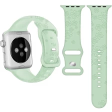 Chine CBIW506 Logo motif de logo Imprimé personnalisé Sigle de montre en silicium gravé pour Apple Watch 38 mm 42 mm 44 mm 40mm 41 mm 45 mm fabricant