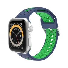 中国 CBIW521デュアルカラーシリコーンウォッチバンドストラップ用Apple Watchシリーズ7 6 5 4 3 メーカー