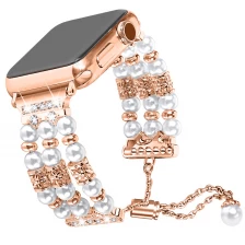China CBIW525 Fashion Jewelry Pearl pols horloge armbandband voor Apple Watch Bands Ultra 49mm serie 8 7 6 5 4 3 fabrikant