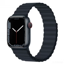 Çin CBIW527 Özelleştirilmiş Ayarlanabilir Döngü Manyetik Silikon İzleme Bandı, Apple Watch Ultra 49mm Kayış Iwatch Serisi 8 7 6 5 4 3 üretici firma
