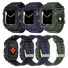 الصين CBIW545 MENS Sports Watch Silicone Strap لـ Apple Watch Band 45mm 44mm 42mm الصانع