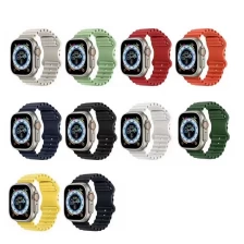 China CBIW546 Silicone Sports Strap Ocean Band For Apple Watch Ultra Series 8 7 6 5 4 3 2 1 manufacturer