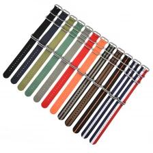 Cina CBUS105 Prezzo all'ingrosso Smart WristWatch Band NATO Nylon Striped Watch cinturino 20mm 22mm produttore