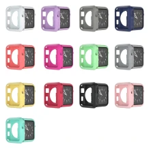Chine CBWC13 Couleur Couleur Soft Silicone TPU TPU Cas de pare-chocs pour Apple Watch SE 6 5 4 3 38MM 42mm 40mm Couverture 44mm fabricant