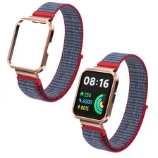 Çin CBXM-W08 Sihirli Macun Kancası ve Döngü Dokuma Naylon Döngü Saat Kayışı Xiaomi Redmi Mi Watch 2 Lite üretici firma