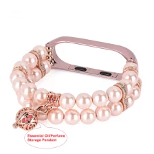 China CBXM414 Women Pearl Jewelry Watch Strap For Xiaomi Mi Band 4 3 With Perfume Storage Pendant manufacturer