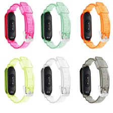 中国 CBXM464 Xiaomi Mi Band 4 3スマートブレスレットのためのカラフルな透明TPUの取り替えリストバンドCorreaストラップ メーカー