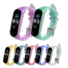 الصين CBXM565 لامعة لينة ساعة ذكية حزام سيليكون لسوار Xiaomi Mi Band 5 4 3 NFC الصانع