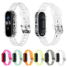 中国 Xiaomi Mi Band 6 5時計ベルトのためのCBXM571ゼリークリア透明TPU交換リストバンドCorreaストラップ メーカー