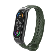 China CBXM7-16 Carbon Fiber Pattern TPU Watch Strap For  Xiaomi Mi Band 7 Miband 6 5 manufacturer