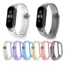 China CBXM7-28 Discoloration Transparent TPU Watch Strap For Xiaomi Mi Band Miband 7 manufacturer