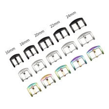 China CBZYB-01 14mm 16mm 18mm 20mm 22mm 24mm 26mm Nylon Leather Silicone Watch Bands Strap Clasp Metal Stainless Steel Watch Buckle manufacturer