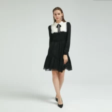 Κίνα Κομψή Lady Φόρεμα με Ruffle Κίνα Εργοστάσιο κατασκευαστής