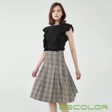 China High-waist Check Skirt manufacturer