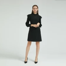 China Damen Mimi Kleid mit gekräuselten Ärmeln China Fournisseur Hersteller