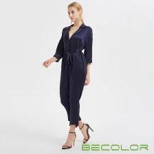 China Lapel Collar Jumpsuit Long China Fornecedor fabricante