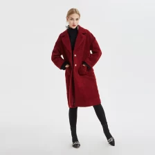 China Ladies Wool Coat with Pockets manufacturer
