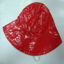 China Comfortable and Waterproof PVC Red Rain Hood manufacturer