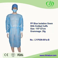 China Disposable PE+PP Isolation Gowns Nonwoven Surgical gown manufacturer