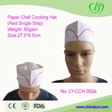 China Disposable Paper Chef Cooking Hat (Red Single Strip) manufacturer