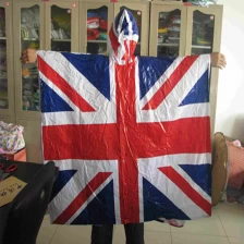 China Emergency Breathable Rain Suit With Flag Pattern manufacturer