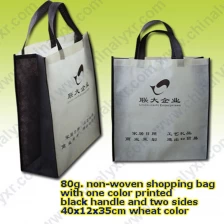 China Fold and Portable Shopper Bag with Two Black Handle manufacturer