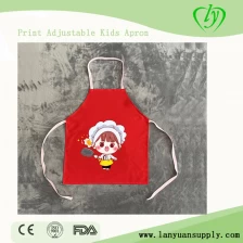 China Full Print Polyester Cotton Adjustable Chef Kids Apron manufacturer