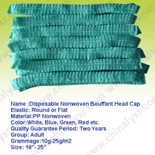 China Hot Sale Non woven Clip Cap Bouffant Head Cap manufacturer