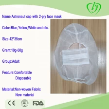 China Isolation anti-virus protective colorful blue non woven astronaut caps manufacturer