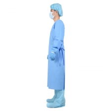 China LY Disposable SMS SMMS Surgical Gowns with Knitted Cuffs manufacturer