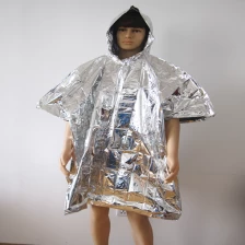 China Silver PE Emergency Poncho With Hood manufacturer