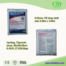 China Waterproof PE Drop Cloth Dust Sheet manufacturer
