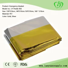 China Waterproof Polyfoam Emergency keep warm Foil Rescue Blanket manufacturer