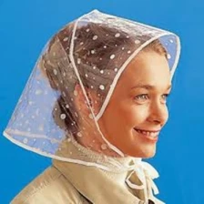 China Waterproof Rain Bonnet With Irregular White Dots manufacturer