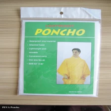 China Waterproof White PEVA Rain Poncho Hoodie manufacturer