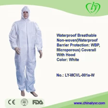 China Weiß wasserdicht SF Coverall Hersteller