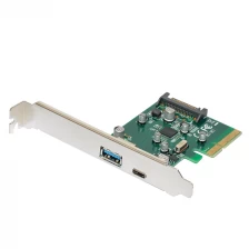 China 2-port PCI-E 4X to USB-C and USB3.0 Expansion Card manufacturer