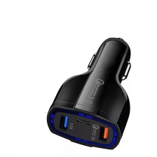 Chine 3 chargeur de voiture PD USB QC 3.0 Adaptateur de charge rapide Mini Charger USB Dual Car fabricant